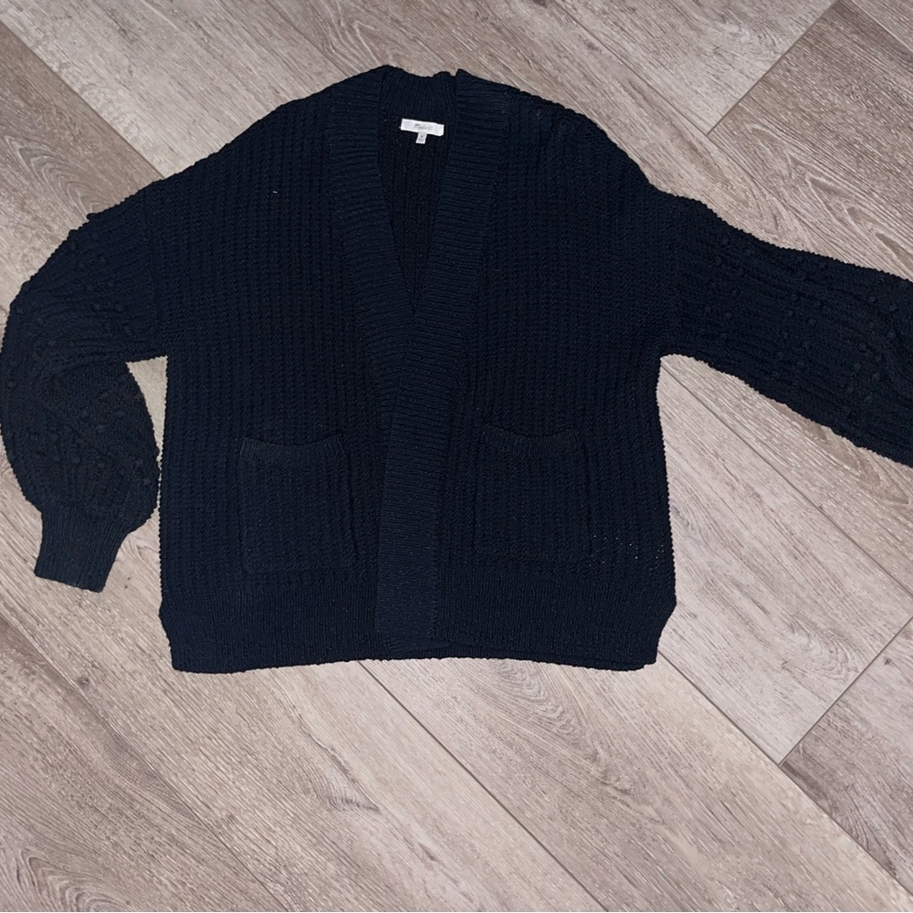 Madewell Black cardigan sweater